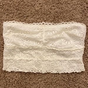 white lace strapless bralette from altar’d state (size small)